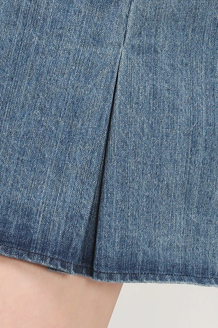 STORETS Brianna Denim Pleated Skirt