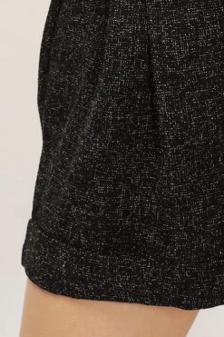 STORETS CLOTHING Alina Frayed Waist Cuffed Shorts