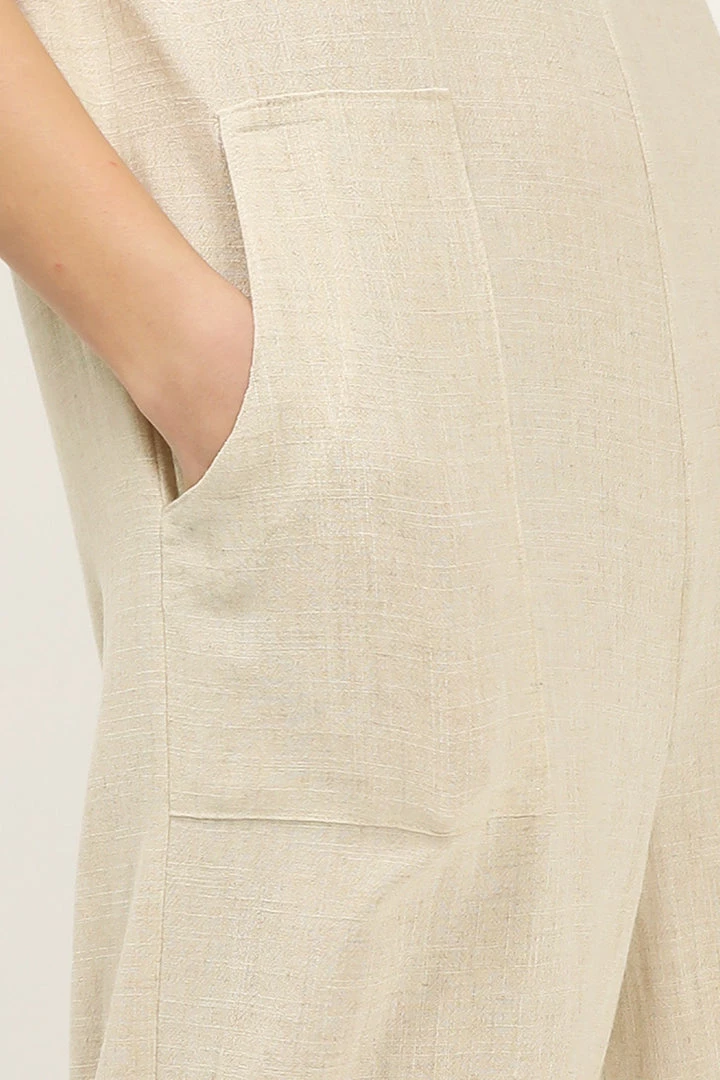 STORETS Laney Linen Smock Jumpsuit