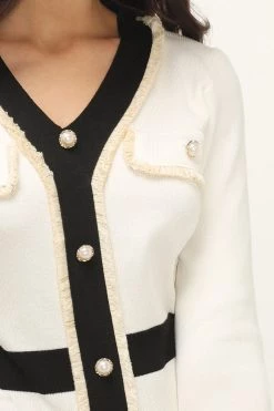 STORETS CLOTHING Hallie Contrast Trim Knit Dress