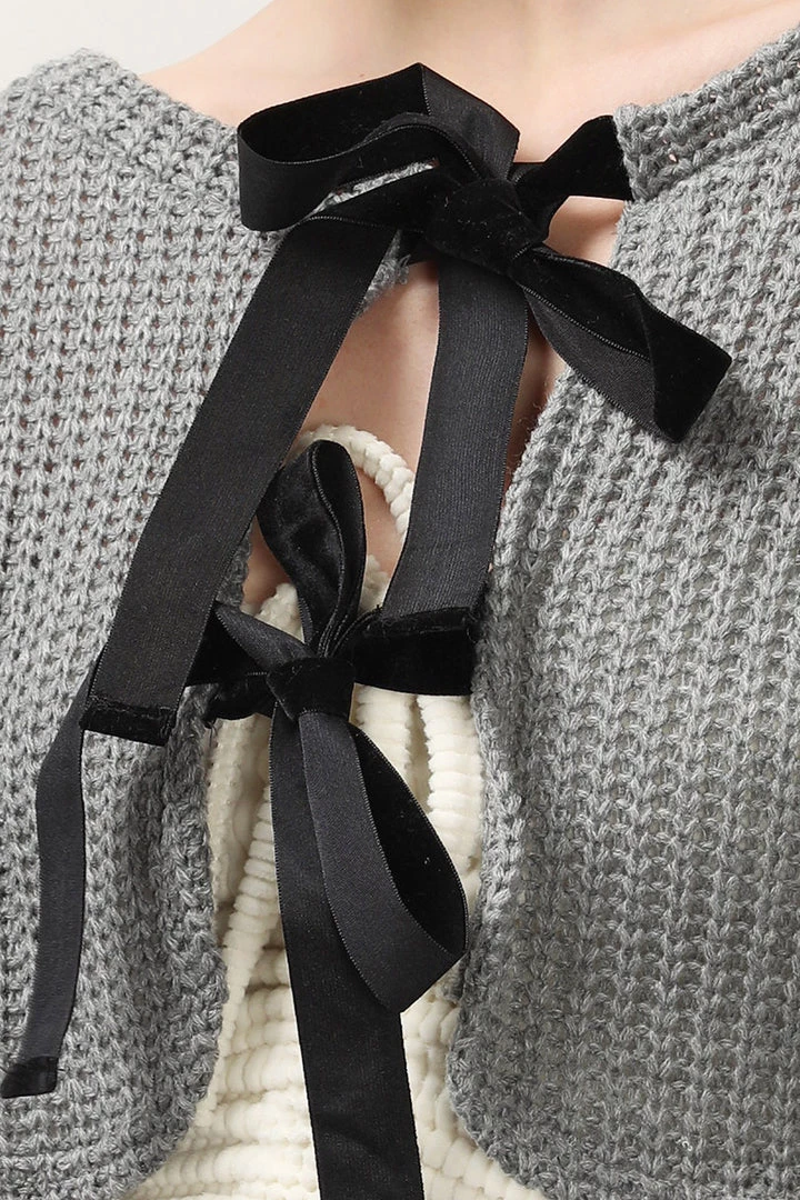 STORETS Evie Tie Detailed Knit Cardigan