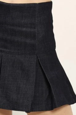 STORETS Scarlett Pleated Denim Skort CLOTHING