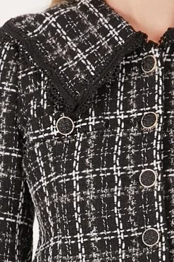 STORETS CLOTHING Ayla Tweed Jacket W/Lace Inset