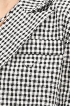 STORETS CLOTHING Salma Gingham Cropped Jacket
