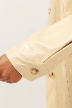 STORETS SALE Ava Crinkled Pleather Shirt Jacket CLOTHING