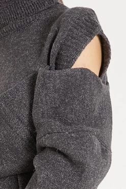 STORETS Ella Cold Shoulder Knit Mini Dress CLOTHING