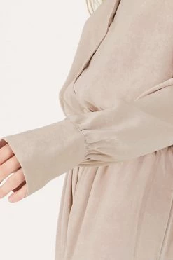 STORETS CLOTHING Rose Matte Satin Oversized Shirt