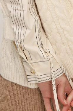 STORETS Kathy Shirt Combo Knit Pullover CLOTHING