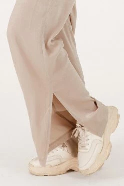 STORETS CLOTHING Rose Matte Satin Wide Leg Pants