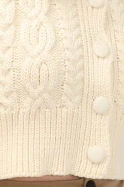 STORETS SALE Laura Faux Mink Collar Knit Cardigan