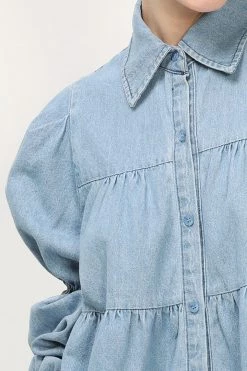 STORETS CLOTHING Reese Denim Tiered Dress