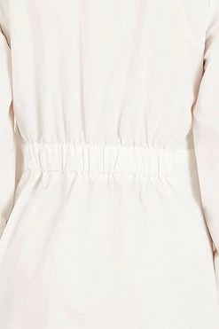 STORETS Thea Shirred Shirt Mini Dress