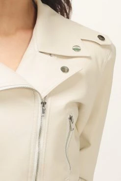 STORETS Gracelyn Cropped Biker Jacket CLOTHING