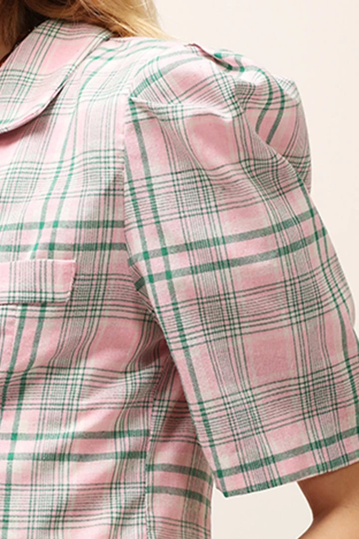 STORETS CLOTHING Olivia Plaid Cropped Jacket