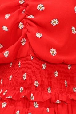 STORETS SALE Kelly Daisy Printed Smocked Top CLOTHING