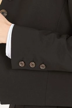 STORETS Ruby Collarless Crop Crepe Blazer