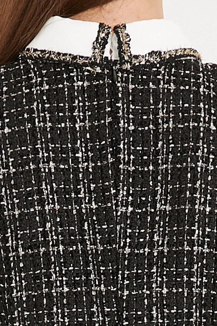 STORETS Lourdes Tweed Trumpet Mini Dress