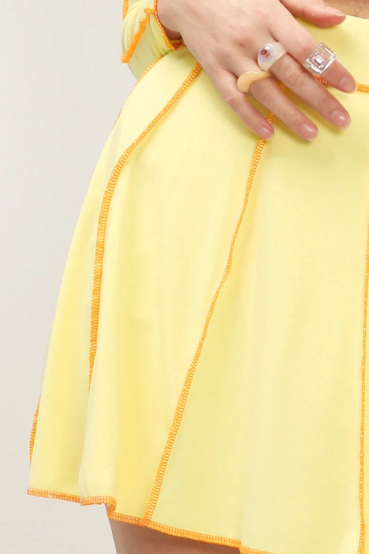 STORETS Jayda Stitch Trim Top And Skirt Set