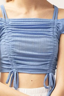 STORETS Evelyn Ruched Crop Top