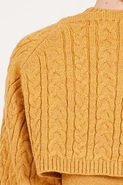 STORETS CLOTHING Melany Cable Knit Bolero With Top Set