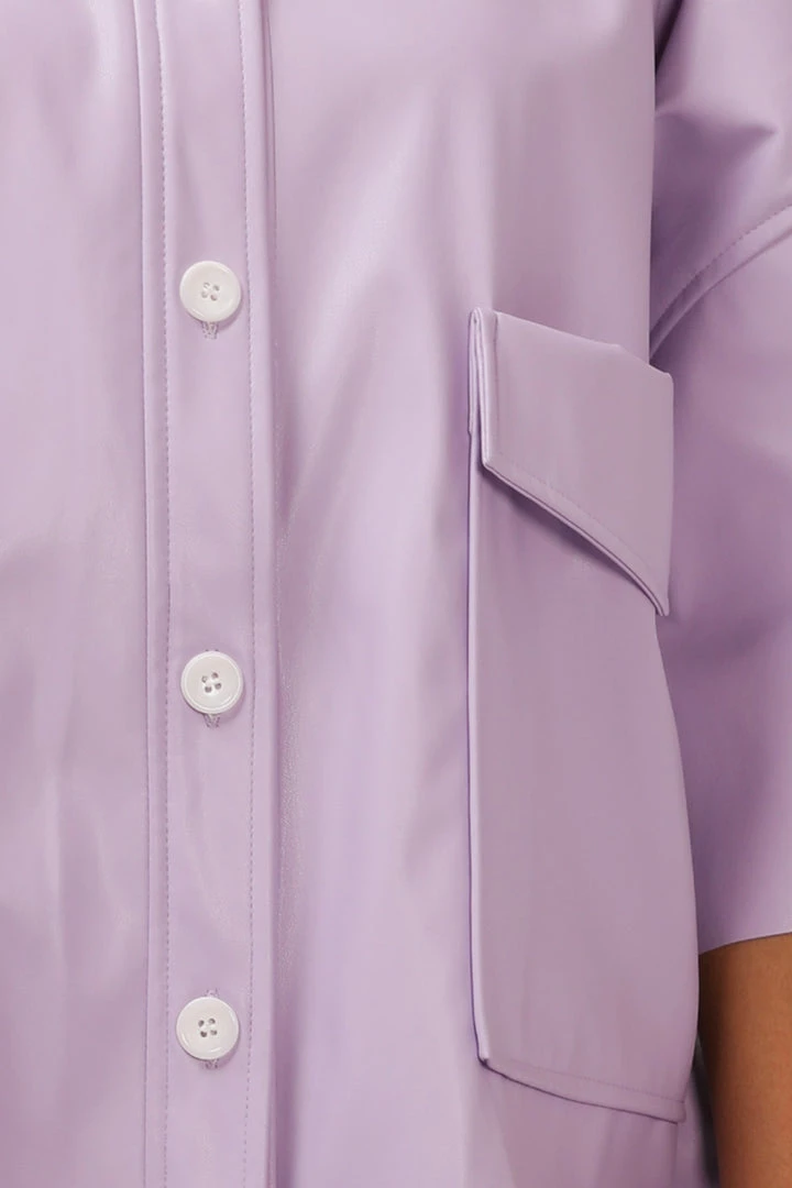 STORETS SALE CLOTHING Amy Pleather Shirt Jacket