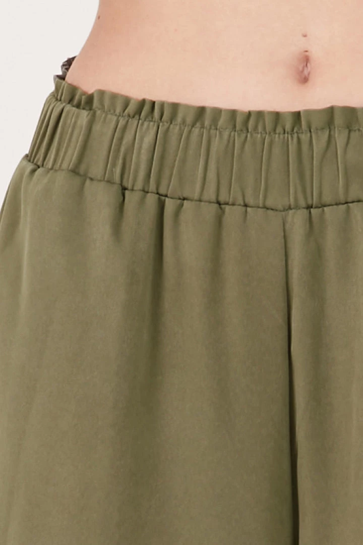 STORETS CLOTHING Rose Matte Satin Wide Leg Pants