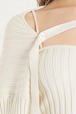 STORETS Desha Knit Crop Top Cardigan Set CLOTHING