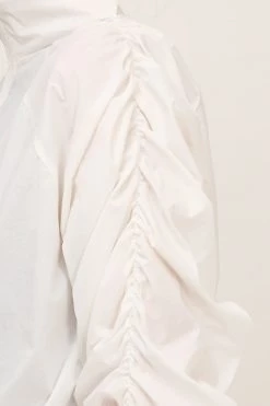 STORETS Gianna Ruched Sleeve Bomber