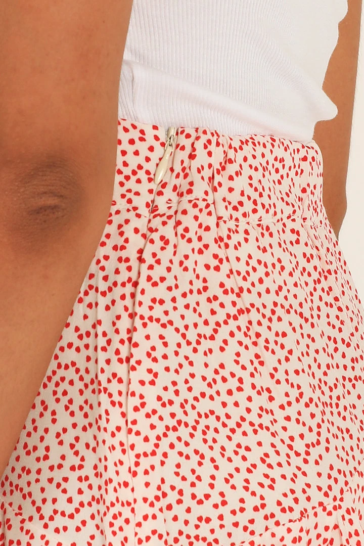 STORETS Emily Sweetheart Ruffled Skort CLOTHING