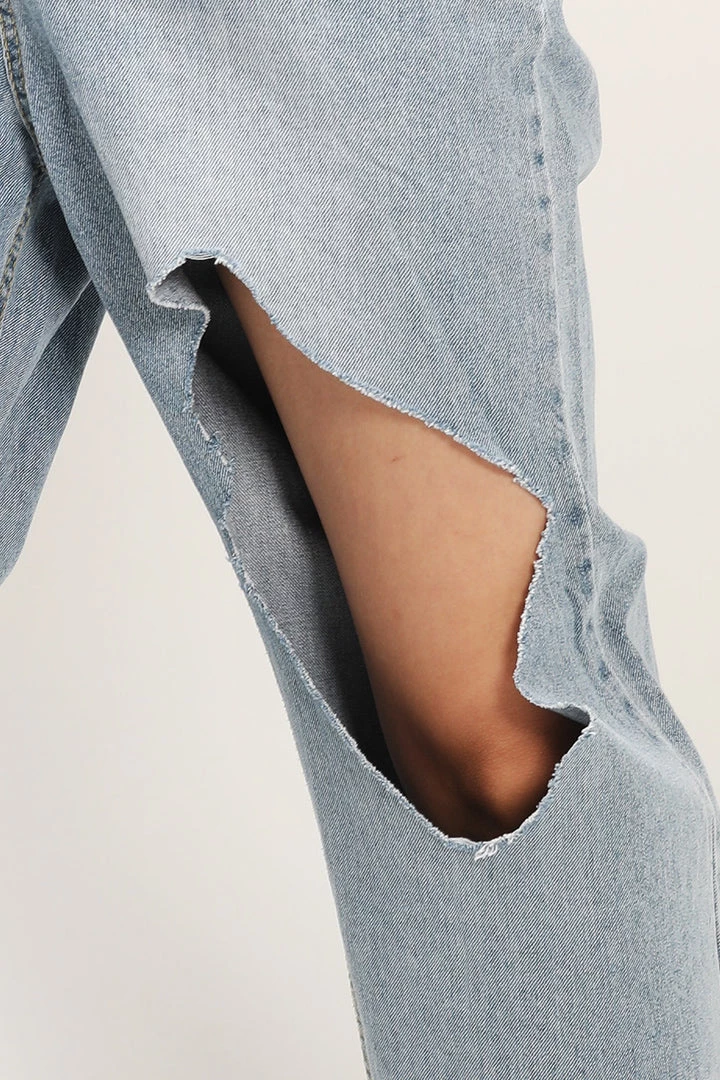 STORETS CLOTHING Blakely Slash Cutout Jeans