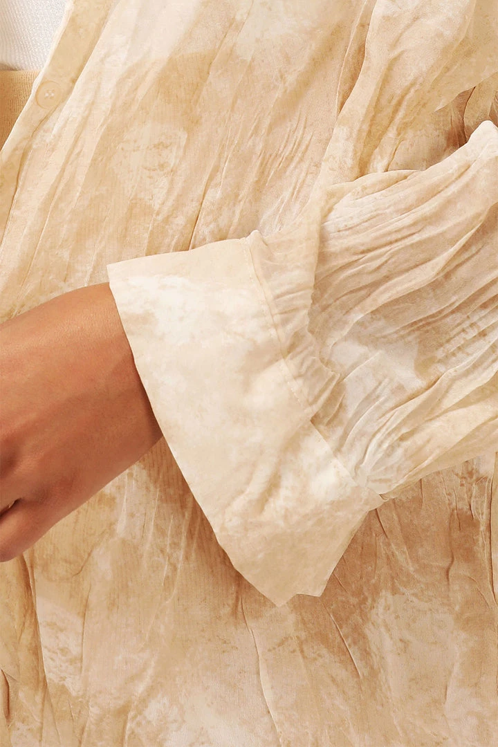 STORETS Skylar Sheer Crinkled Shirt