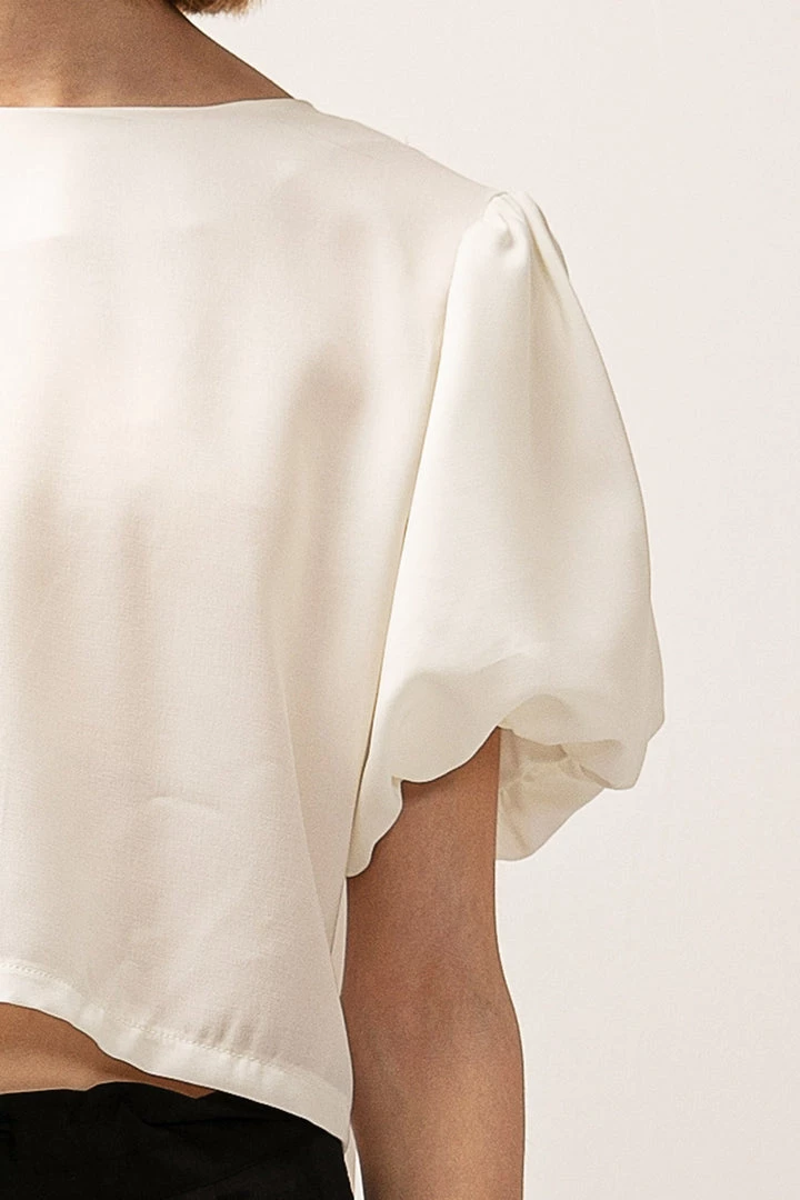 STORETS SALE Zoey Eyelet Back Crop Blouse