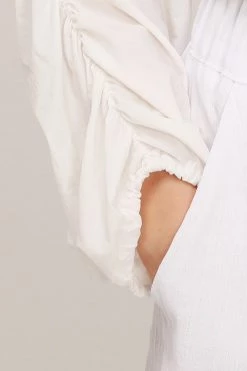 STORETS Gianna Ruched Sleeve Bomber