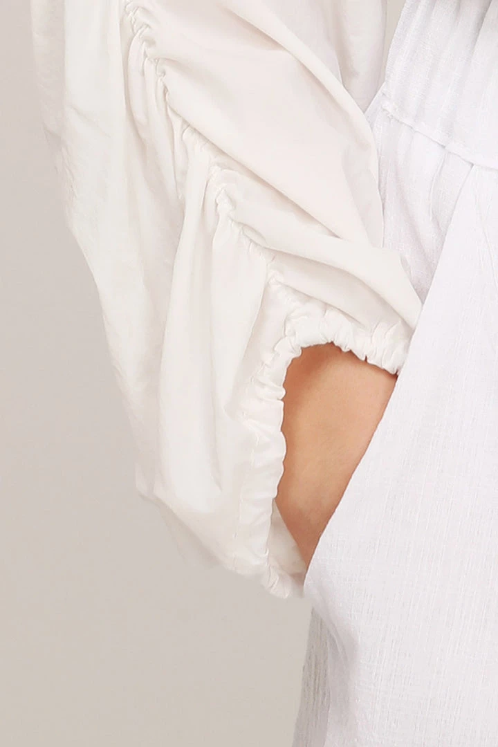 STORETS Gianna Ruched Sleeve Bomber