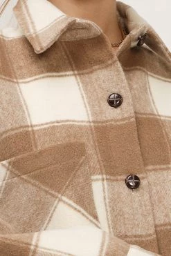 STORETS Ada Oversized Plaid Shirt Jacket