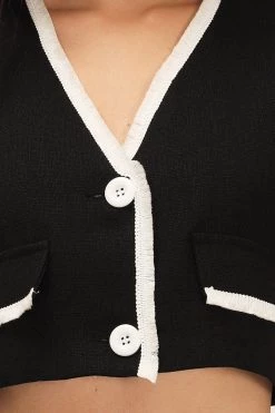 STORETS CLOTHING Belle Contrast Trim Puffed Jacket