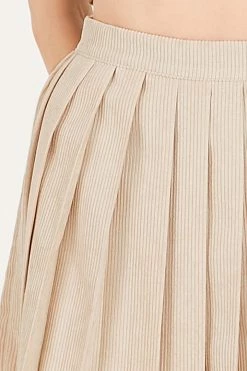 STORETS Valeria Corduroy Pleated Skirt