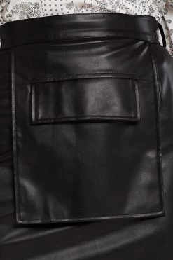 STORETS Julia Pleather Skirt And Pocket Belt Set CLOTHING