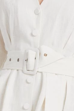 STORETS Layla Linen Belted Mini Dress CLOTHING