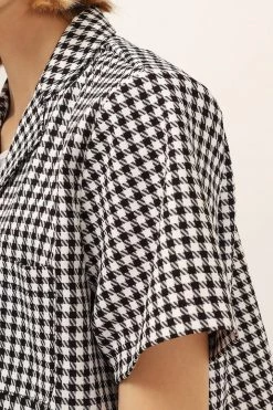 STORETS Mia Houndstooth Cropped Jacket