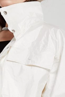 STORETS CLOTHING Sophia Crinkled Bomber Jacket