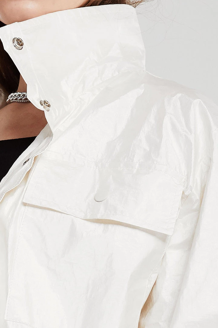 STORETS CLOTHING Sophia Crinkled Bomber Jacket