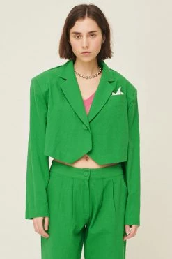 STORETS Influencer Sabrina Cropped Handkerchief Blazer OUTERWEARS