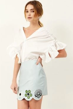 STORETS SALE CLOTHING Molly Flower Wave Edge Skirt