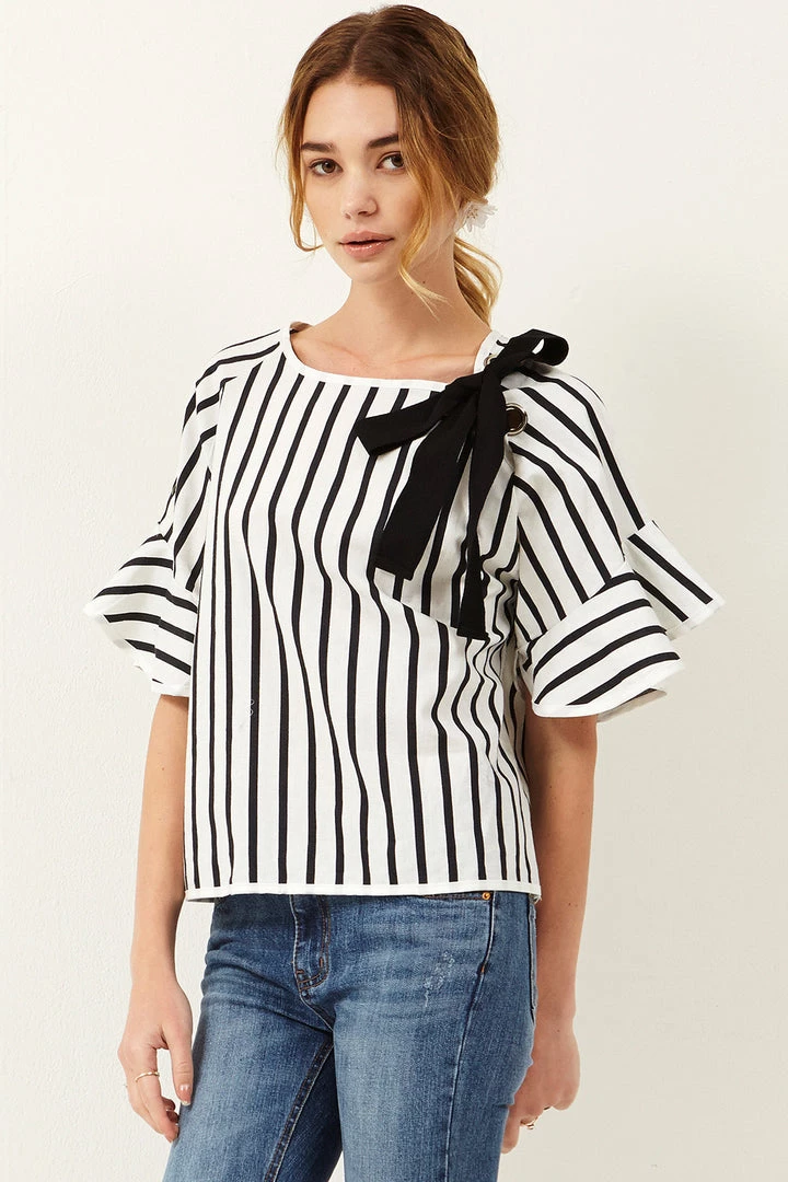 STORETS SALE Fay Ribbon Stripe Top