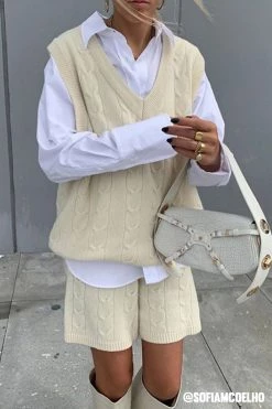 STORETS CLOTHING Harper Knitted Vest And Shorts Set