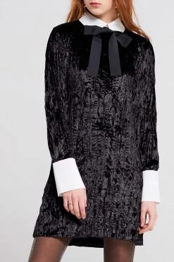 STORETS SALE Jane Velvet Dress With Tie CLOTHING