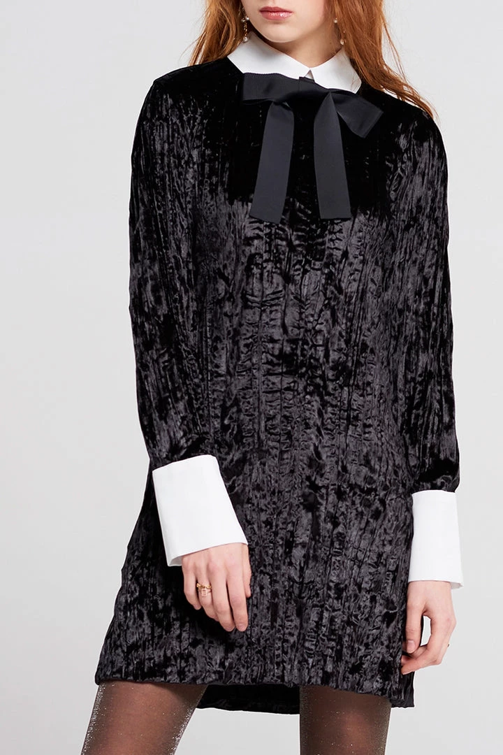 STORETS SALE Jane Velvet Dress With Tie CLOTHING