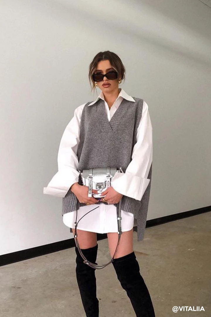 Vitaliia Knitwear Lyla Oversized Knit Vest