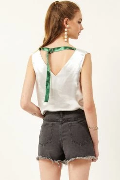 STORETS CLOTHING Lyn Back Belted Top
